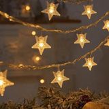 Coverzone 3 Metre 20 LED Yıldız Işık Zinciri – Dekoratif Pilli Sıcak Beyaz Atmosfer Aydınlatma, Ev Oda Balkon Yılbaşı Parti Süsleme Işıkları
