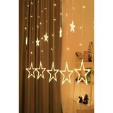 Coverzone 3 Metre Fişli 10’Lu Yıldız Led Işık Zinciri – Dekoratif Sıcak Işık Aydınlatma, Ev, Salon, Balkon, Perde Ve Parti Süslemeleri İçin Yılbaşı Ve Doğum Günü Dekor Işığı Vitrin