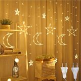 Coverzone 3 metre Led Işıklı 10'lu Ay Yıldız Işık Zinciri Dekoratif Aydınlatma Ev Dekorasyonu Süsleme Salon Oda Merdiven Balkon için Yılbaşı Eğlence Doğum Günlerine Özel Aydınlatma