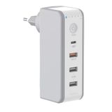 Coverzone 30 WATT PD18W Zaman Ayarlı USB Çıkışlı Priz 180 Derece Döndürülebilir Fiş QC3.0 2.4A USB Çıkışlı M8J301TE