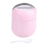 Coverzone 304 Paslanmaz Çelik İç Hazneli Yemek Kabı, Bölmeli Saklama Alanı, Entegre Taşıma Sapı, Kaşık ve Yemek Takımı Dahil Taşınabilir Öğle Yemeği Kutusu Lunch Box Sefer Tası | STK-304 (Pembe)