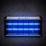 Coverzone 30W Alüminyum Gövde LED Çift Tüplü Elektrikli Sinek ve Sivrisinek Öldürücü Cihaz 48x26x7 cm Zincir Askılı Böcek Öldürücü Tuzak Düşük Enerji Tüketimli | PT-Z30W (30W - Beyaz)
