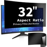 Coverzone 32 inç Kavisli Monitör ile Uyumlu Gizlilik Filtresi Privacy Screen Anti-Spy Film 71 x 39.6 cm Yan Açı Karartma Göz Koruma Anti Glare UV Koruma Parmak İzi Önleyici (32 inç)