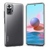 Coverzone 360 Tam Koruma Silikon Kılıf Xiaomi Redmi Note 10 Pro İle Uyumlu Kılıf Scratch Resistant, 360 Ön Arka Dust-Prof Tam Koruma Redmi Note 10 Pro Silikon Kılıf (Şeffaf)