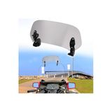 Coverzone 39 Cm Deflektör Ön Cam - Ayarlanabilir Klipsli, Gri Rüzgar Saptırıcı, Motosiklet & Scooter