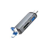 Coverzone 3İn1 Usb Otg Kart Okuyucu Type-C Ve Micro Usb Uçlu Pc Notebook Uyumlu Mikro Sd Kart Okuyucu Ads-307