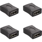 CoverZone 4 Adet HDMI Ara Birleştirici Dişi Dişi Adaptör, HDMI Kablo Uzatma Aparatı, 1080P Full Hd Görüntü Aktarımı, Tv Monitör Projeksiyon Bilgisayar Uyumlu | 3710