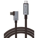 Coverzone 40Gbps 240W 4.0 Thunderbolt L Shape Type-C to Type-C Şarj, Data ve 8K 60Hz Data Transfer Kablosu Tip C 30 cm - PD240W