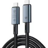 Coverzone 40Gbps 240W 4.0 Thunderbolt Type-C to Type-C Şarj, Data ve 8K 60Hz Görüntü Aktarım Kablosu Tip C 2 Metre CZ855