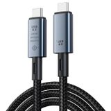 Coverzone 40Gbps 240W 4.0 Thunderbolt Type-C to Type-C Şarj, Data ve 8K 60Hz Görüntü Aktarım Kablosu Tip C 50cm ZR848