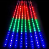 Coverzone 45 Cm 8 Adet Noel Yılbaşı Özel Gün Kutlama Işığı Led Ampül Saçak Model Balkon Merdiven Salon Yada Oda Süslemelerinde İç ve Dış Mekan Kullanıma Uygun RGB Işık (RGB Işık 8 Adet)