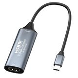 Coverzone 4K USB C 2.0 Type-C Video Capture Görüntü Yakalama Adaptörü Usb 4K 30Hz Akış Öğretim Video Konferans veya Canlı Yayın için Oyun Yakalama Kartı (HDMI aktarma için Kullanılmaz)