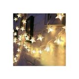 Coverzone 5 Metre Fişli Led Işıklı 28'li Yıldız Işık Zinciri Aydınlatma Salon Oda Merdiven Balkon Süsleme