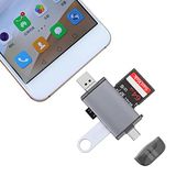 Coverzone 6 İn 1 Usb, Type-c, Mikro Usb To Usb2.0/tf/sd Kart Okuyucu 3 Port Hub Adaptör Çevirici