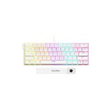 CoverZone 61 Tuş Mekanik Gaming Klavye Kablolu Red Switch Hot-Swap Rgb Aydınlatmalı Kompakt 60% Düzen Type-C USB N-Key Rollover Oyuncu Klavyesi Windows Android Uyumlu | Ajazz NK61 (Beyaz - NK61)