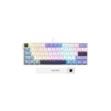 Coverzone 61 Tuş Mekanik Gaming Klavye Kablolu Red Switch Hot-Swap RGB Aydınlatmalı Kompakt 60% Düzen Type-C USB N-Key Rollover Oyuncu Klavyesi Windows Android Uyumlu | AJAZZ NK61 (Mavi Beyaz - NK61)