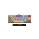 Coverzone 61 Tuş Mekanik Gaming Klavye Kablolu Red Switch Hot-Swap RGB Aydınlatmalı Kompakt 60% Düzen Type-C USB N-Key Rollover Oyuncu Klavyesi Windows Android Uyumlu | AJAZZ NK61 (Siyah Sarı - NK61)