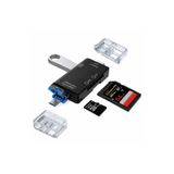 Coverzone 6'sı 1 Arada OTG Kart Okuyucu Type-C USB-A Micro USB SD TF Hafıza Kart Adaptörü | ZR826