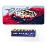 Coverzone 70×30cm Yarış Araba Mouse Pad – Su Geçirmez, Kaymaz Tabanlı, Dikişli Kenarlı Büyük Masa Matı
