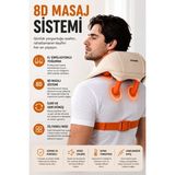 CoverZone 8d Boyun Omuz ve Trapez Masaj Aleti, El Simülasyonlu Sıkıştırma ve Yoğurma, Isıtmalı Ileri Geri Dönüş, 3 Mod, Akıllı Zamanlayıcı, 1800 Mah, Usb-C Şarj, 20 W | XK-MG07 - Bej