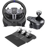 Coverzone 900° Direksiyon Seti – 16 Bit Manyetik Encoder, Hall Sensörlü Lineer Pedal, Çift Motorlu Titreşim, Rgb Işıklı Geri Bildirim, Pc Ps4 Xbox Serisi S|x Uyumlu Gerçek Yarış Deneyimi | PXN V9 Gen2