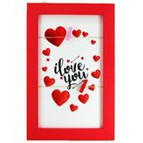 coverzone Ahşap Mandallı Not ve Fotoğraf Tutucu 35X23 Aşk Panosu