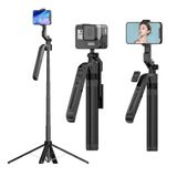 Coverzone AI Destekli Yüz Takipli Akıllı Selfie Stick – 360° Panoramik Çekim, Quadrapod Tripod, Ayrılabilir Telefon Tutucu, Uzaktan Kumandalı, Android & iOS Uyumlu | Y12
