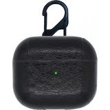 Coverzone Airpods 1 Için Brayn Style Kulaklık Koruyucu Çengelli Suni Deri Kılıf Siyah