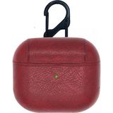 Coverzone Airpods 2 Için Brayn Style Kulaklık Koruyucu Çengelli Suni Deri Kılıf Kırmızı
