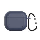 CoverZone AirPods 3 Için Kulaklık Koruyucu Kılıf Soft Airbag Çengelli Kılıf Lacivert