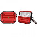 Coverzone Airpods 3 İle Uyumlu Kulaklık Koruyucu Çengelli Greenwood Armor Silikon Kılıf Kırmızı