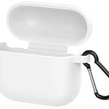 Coverzone Airpods 3 İle Uyumlu Kulaklık Koruyucu MDL01 Anahtarlıklı Silikon Kapak Kılıf Beyaz