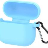 Coverzone Airpods 3 İle Uyumlu Kulaklık Koruyucu MDL01 Anahtarlıklı Silikon Kapak Kılıf Mavi