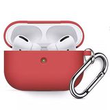 Coverzone Airpods 3 İle Uyumlu Kulaklık Koruyucu MDL02 Anahtarlıklı Silikon Kapak Kılıf Kırmızı