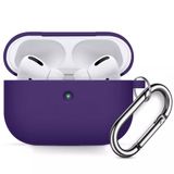 Coverzone Airpods 3 İle Uyumlu Kulaklık Koruyucu MDL02 Anahtarlıklı Silikon Kapak Kılıf Mor