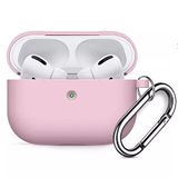 Coverzone Airpods 3 İle Uyumlu Kulaklık Koruyucu MDL02 Anahtarlıklı Silikon Kapak Kılıf Pembe