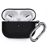 Coverzone Airpods 3 İle Uyumlu Kulaklık Koruyucu MDL02 Anahtarlıklı Silikon Kapak Kılıf Siyah
