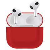 Coverzone Airpods 3 İle Uyumlu Kulaklık Koruyucu MDL04 İnce Silikon Slim Kapak Kılıf Kırmızı