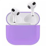 Coverzone Airpods 3 İle Uyumlu Kulaklık Koruyucu MDL04 İnce Silikon Slim Kapak Kılıf Lila