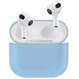 Coverzone Airpods 3 İle Uyumlu Kulaklık Koruyucu MDL04 İnce Silikon Slim Kapak Kılıf Mavi