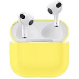 Coverzone Airpods 3 İle Uyumlu Kulaklık Koruyucu MDL04 İnce Silikon Slim Kapak Kılıf Sarı