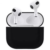 Coverzone Airpods 3 İle Uyumlu Kulaklık Koruyucu MDL04 İnce Silikon Slim Kapak Kılıf Siyah