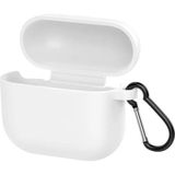 Coverzone Airpods 3 Kulaklık Koruyucu MDL01 Anahtarlıklı Silikon Kapak Kılıf Beyaz