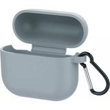 Coverzone Airpods 3 Kulaklık Koruyucu MDL01 Anahtarlıklı Silikon Kapak Kılıf Gri