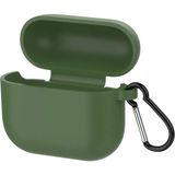 Coverzone Airpods 3 Kulaklık Koruyucu MDL01 Anahtarlıklı Silikon Kapak Kılıf Koyu Yeşil