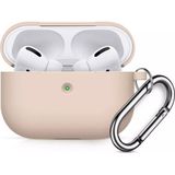 Coverzone Airpods 3 Kulaklık Koruyucu MDL02 Anahtarlıklı Silikon Kapak Kılıf Kum Pembe - Kum Pembesi