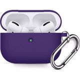 Coverzone Airpods 3 Kulaklık Koruyucu MDL02 Anahtarlıklı Silikon Kapak Kılıf Mor