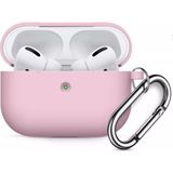 Coverzone Airpods 3 Kulaklık Koruyucu MDL02 Anahtarlıklı Silikon Kapak Kılıf Pembe