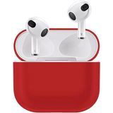 Coverzone Airpods 3 Kulaklık Koruyucu MDL04 Ince Silikon Slim Kapak Kılıf Kırmızı
