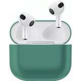 Coverzone Airpods 3 Kulaklık Koruyucu MDL04 Ince Silikon Slim Kapak Kılıf Koyu Yeşil